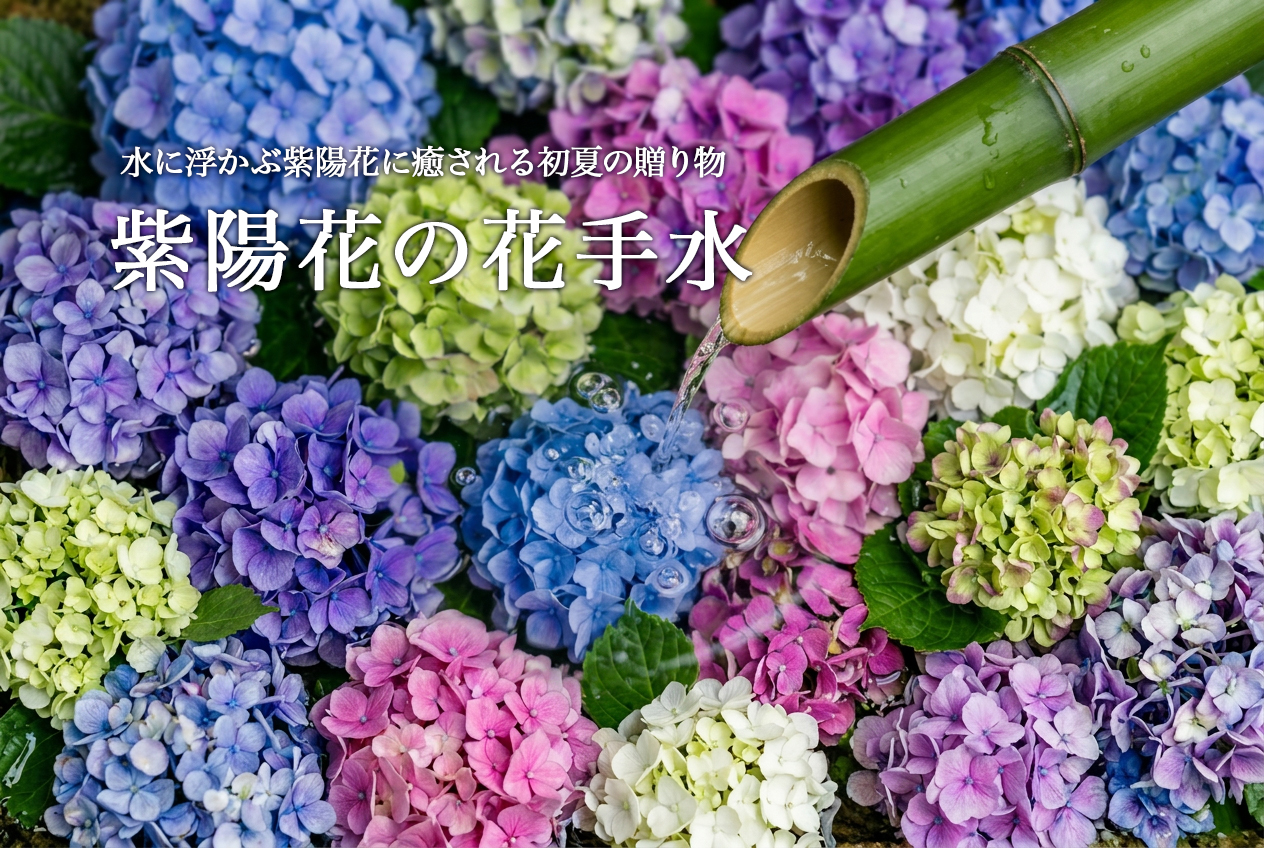 花手水・紫陽花（あじさい）鎌倉・鶴岡八幡宮